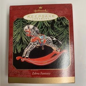 🦓 NIB 🦓 1999 Zebra Fantasy Hallmark Ornament